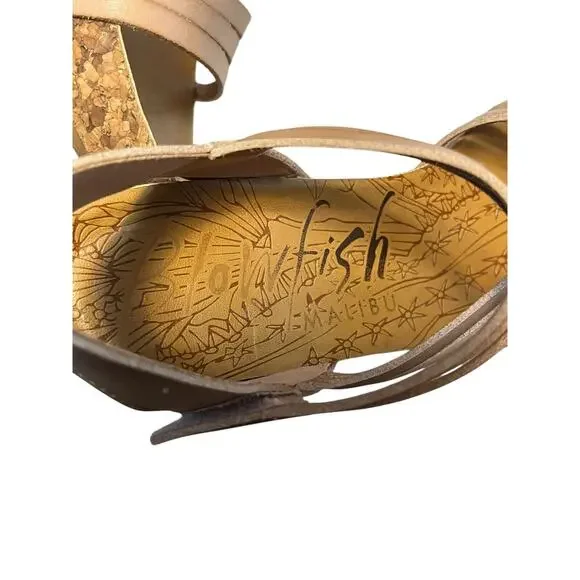 Blowfish Malibu Helm Platform Sandals Nude Dyecut Size 10 - Picture 8 of 9